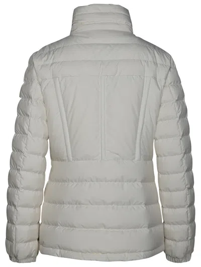 Shop Moncler Woman  'abderos' White Nylon Down Jacket