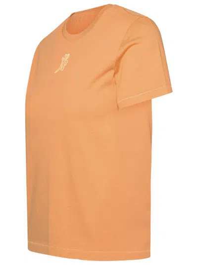 Shop Moncler Woman  Bronze Cotton T-shirt In Brown