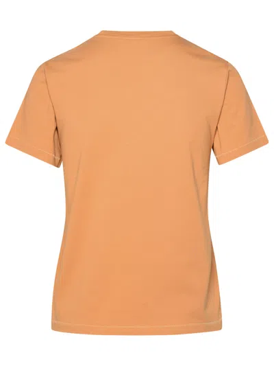 Shop Moncler Woman  Bronze Cotton T-shirt In Brown