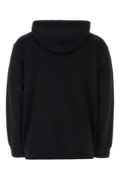 Shop Prada Man Black Cotton Sweatshirt
