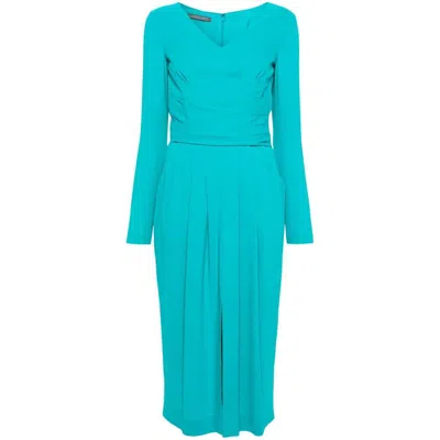 Shop Alberta Ferretti Dresses In Blue