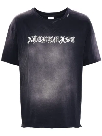 Shop Alchemist Logo Cotton T-shirt In Black