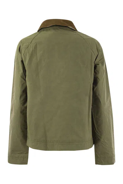 Shop Barbour Campbell - Short Mackintosh In Military Green