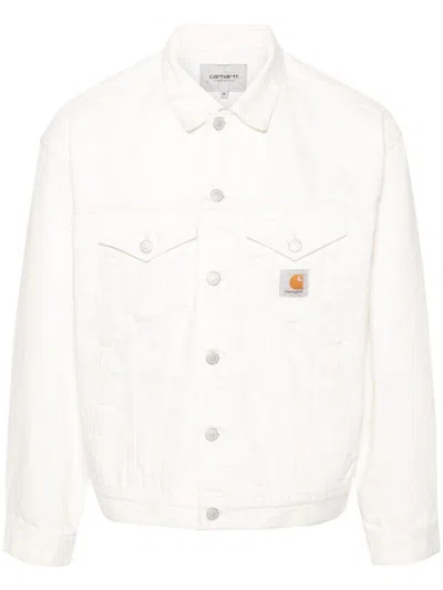 Shop Carhartt Wip Denim Jacket In White