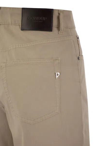 Shop Dondup Tami - 5-pocket Wide Leg Trousers In Beige