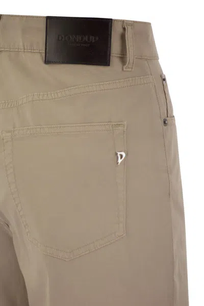 Dondup Belt Loop Belt Casual Pants In Beige