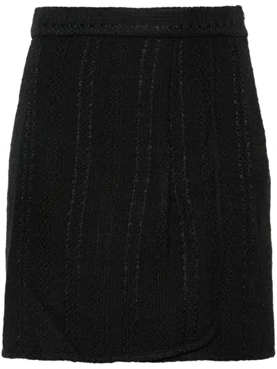 Shop Iro Knitted Mini Skirt In Black