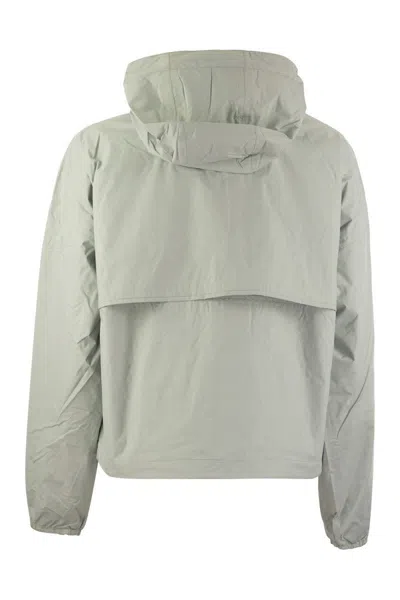 Shop K-way Laurette Plus - Reversible Hooded Jacket In Light Green/dark Green