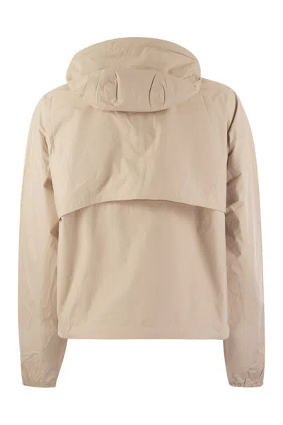 Shop K-way Laurette Plus - Reversible Hooded Jacket In Peach/bordeaux