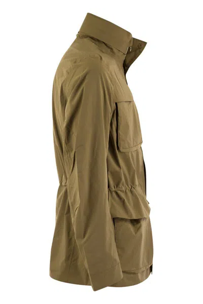 Shop K-way Manfield Jacket In Waterproof Fabric In Rope