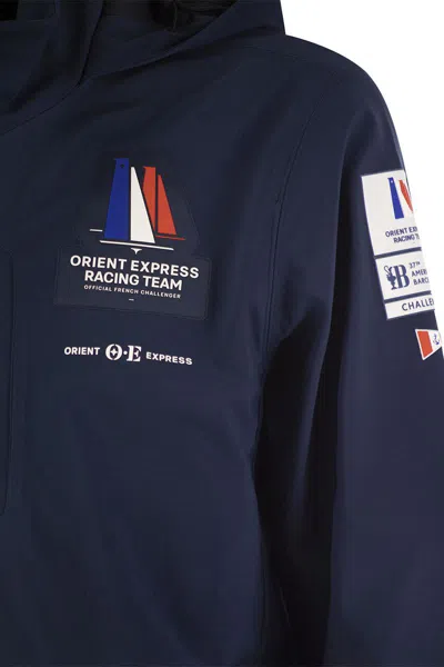 Shop K-way Penthievre Orient Express Hooded Jacket In Blue