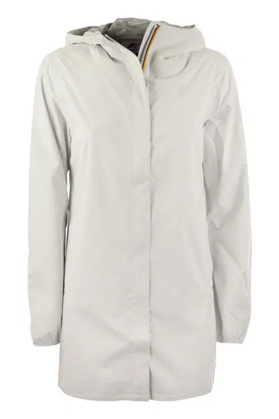 Shop K-way Sophie Stretch - Hooded Jacket In White