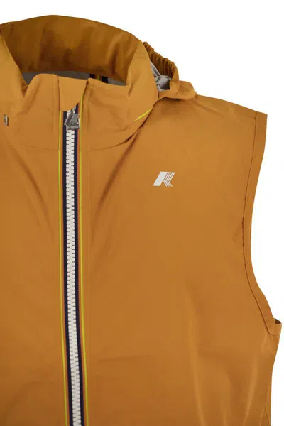 Shop K-way Valen - Technical Fabric Waistcoat In Orange