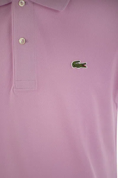 Shop Lacoste Classic Fit Cotton Pique Polo Shirt In Pink