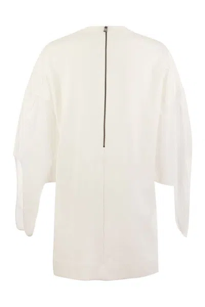 Shop Max Mara Agora - Poplin T-shirt Dress In White