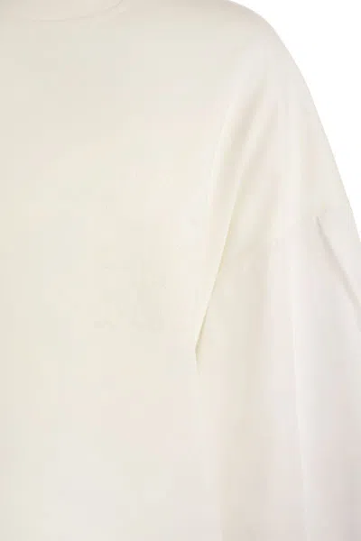 Shop Max Mara Agora - Poplin T-shirt Dress In White