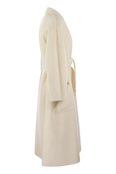 Shop Max Mara Ludmilla2 - Cashmere Long Coat In White