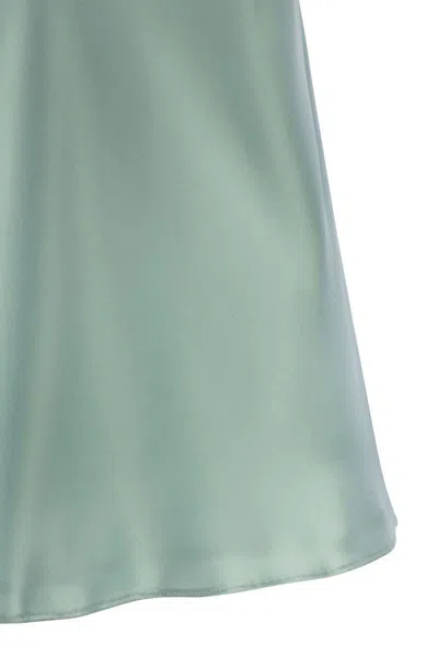 Shop Max Mara Niagara - Silk Slip Top In Water Green