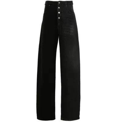 Shop Mm6 Maison Margiela Jeans In Black/grey