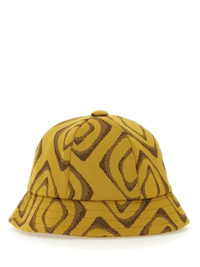 Needles Printed Wide Brim Hat In Yellow