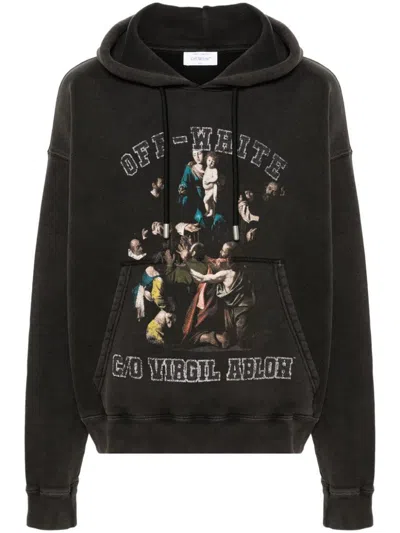 Shop Off-white Hoodie With Print Clothing In Black