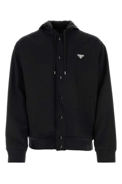 Shop Prada Sweatshirts In Black