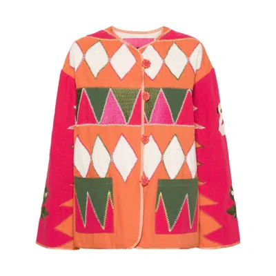 Shop Taieur Outerwears In Orange/pink