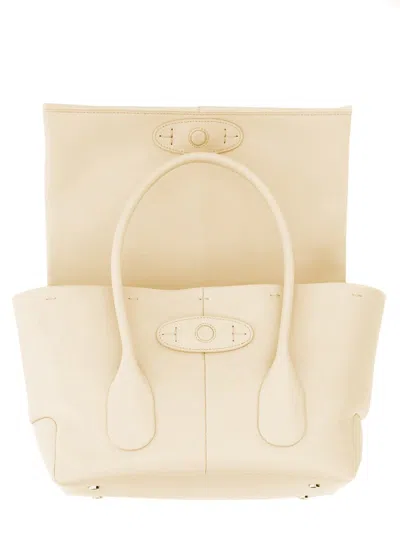 Shop Tod's Reverse Small "di Bag" Bag In White