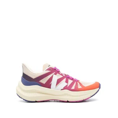 Shop Veja Sneakers In Neutrals/pink