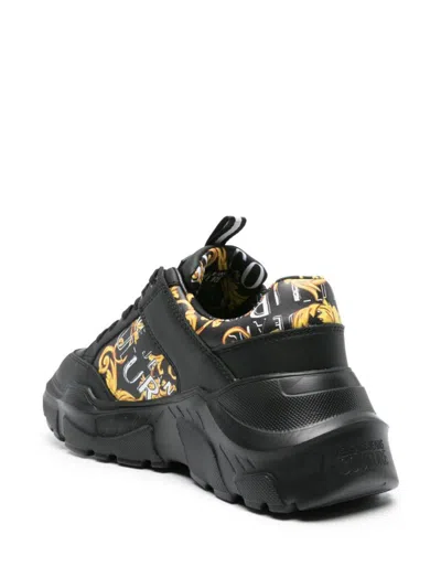 Shop Versace Jeans Couture Sneakers In Black