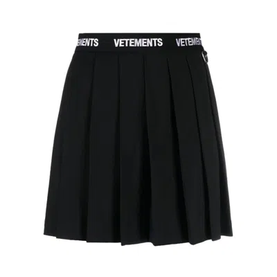 Shop Vetements Skirts In Black