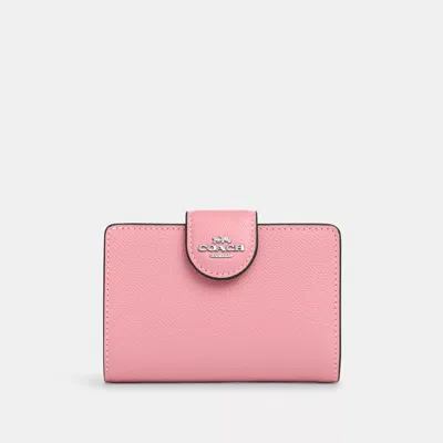 Shop Coach Medium Corner Zip Wallet In Pink