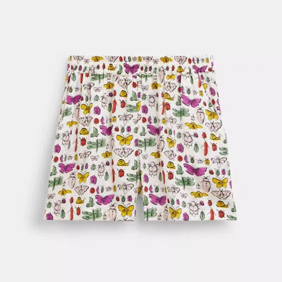 Shop Coach Bug Print Silk Shorts, Size: Small In X2c