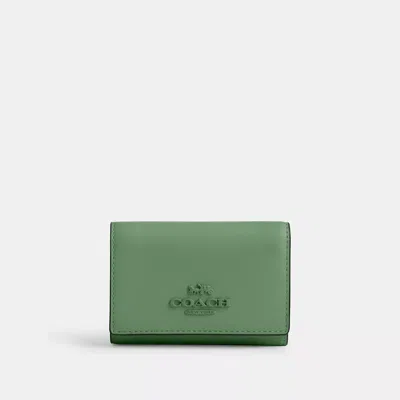Shop Coach Micro Wallet In Green