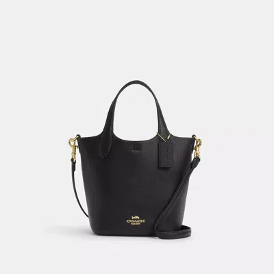 Shop Coach Hanna Bucket Bag In Black