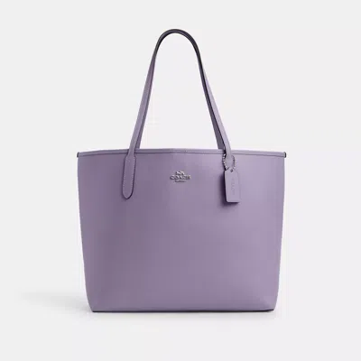 Shop Coach City Tote Bag In Purple