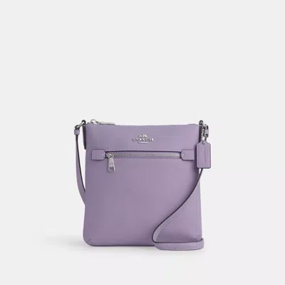 Shop Coach Mini Rowan File Bag In Purple