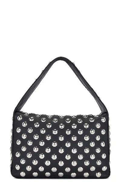 Khaite Elena Small Studded Leather Shoulder Bag In Black