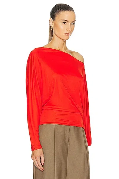 Shop Khaite Juno Top In Fired Red