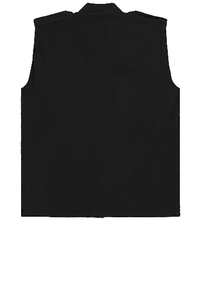 Saint Laurent Saharienne Sleeveless Shirt In Noir