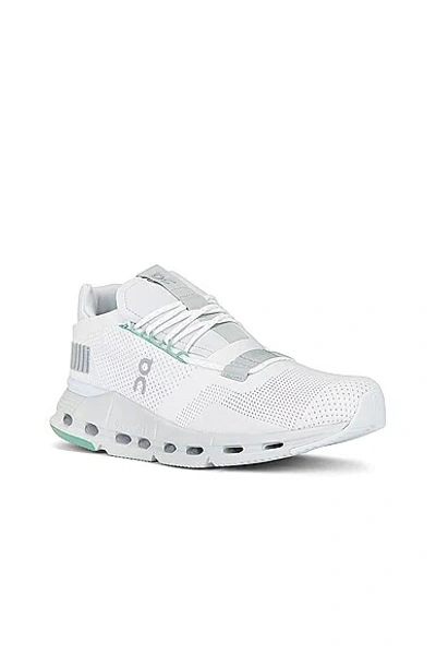 On Cloudnova Sneaker In Undyed White & Glacier