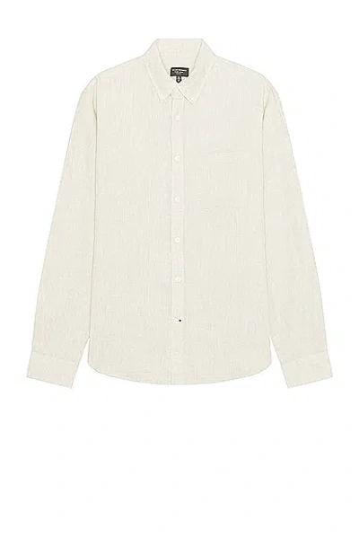 Shop Club Monaco Long Sleeve Solid Linen Shirt In Natural