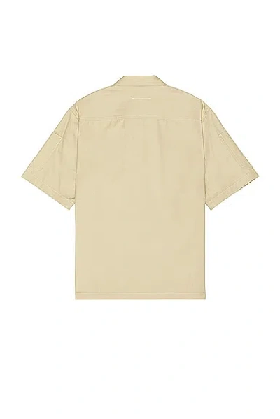 Shop Mm6 Maison Margiela Short Sleeve Shirt In Sand Beige