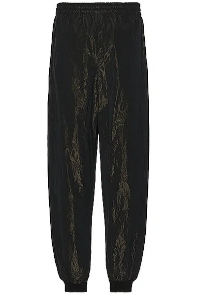 Fear Of God Wrinkled Polyester Pintuck Sweatpant In Black