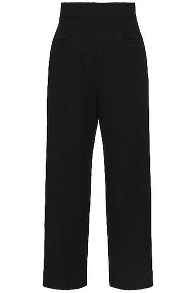 Shop Fear Of God Double Wool Single Pleat Relaxed Trouser In Black