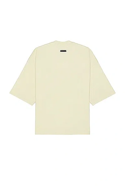 Shop Fear Of God Embroidered 8 Milano Tee In Lemon Cream