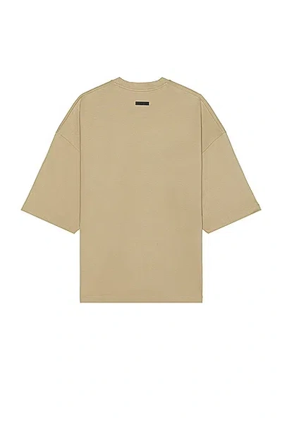 Shop Fear Of God Milano V Neck Tee In Dune