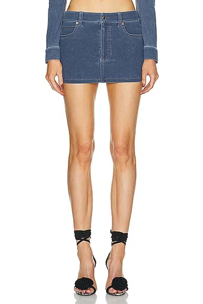 Shop Alexander Wang Trompe Loeil Mini Skirt In Dark Night