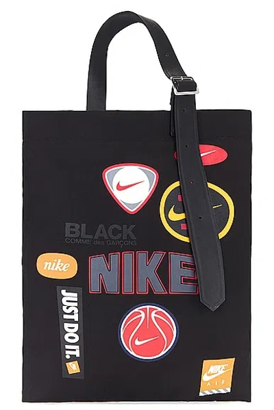 Shop Comme Des Garcons Black X Nike Tote In Black