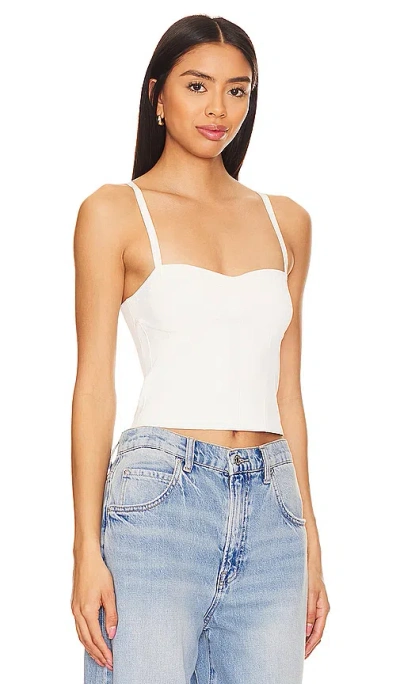 Shop Camila Coelho Jade Knit Bustier In 象牙白